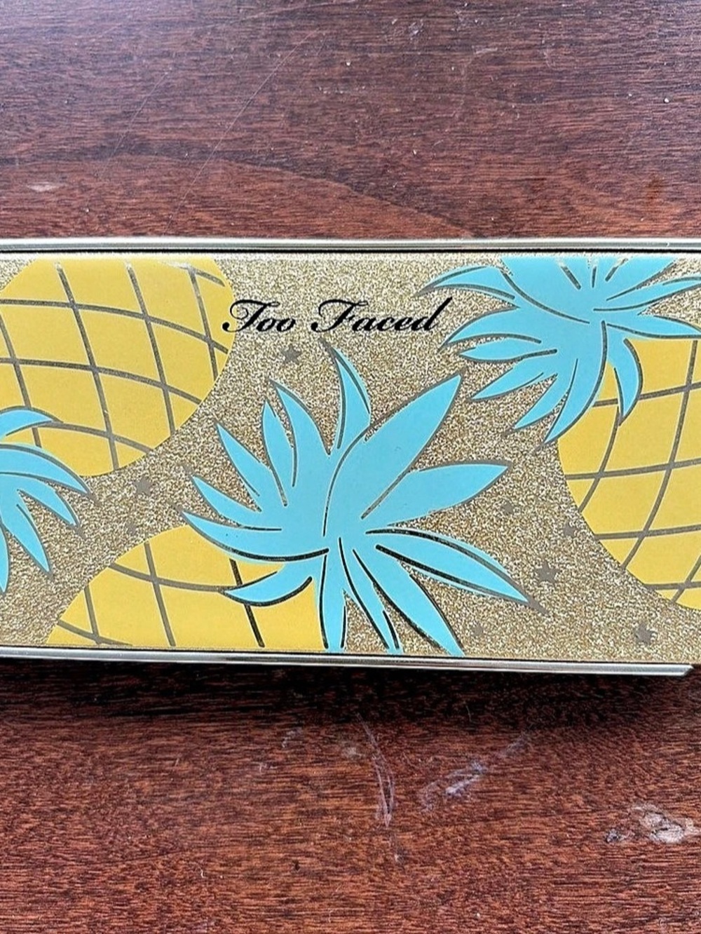 Too Faced Sparkling Pineapple Eye Shadow Palette Gold & Blue
